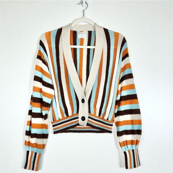 Forte Forte Alpaca Blend Striped Cardigan In Multi Size 
0 - Picture 5 of 5